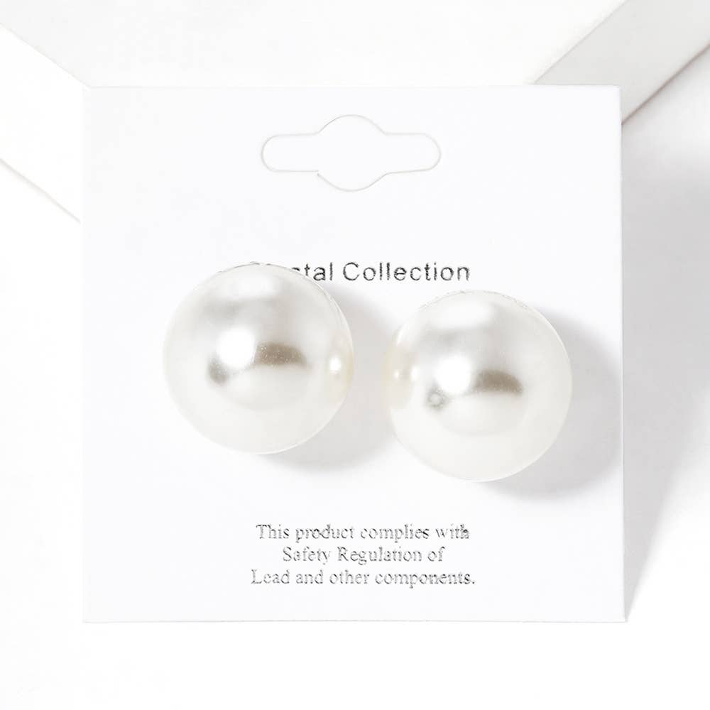 Pearl Ball Stud Earrings - The Season Boutique