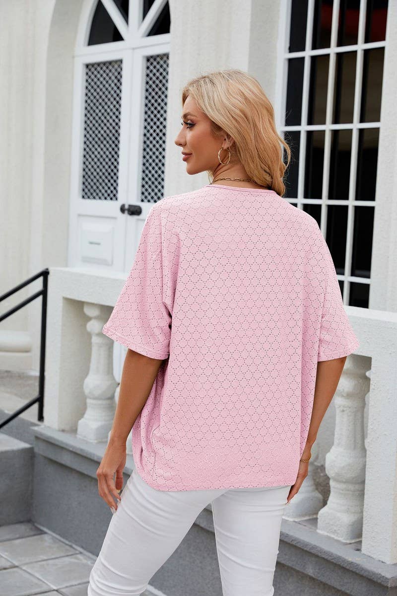Front Short Sleeve Knit Top - The Season Boutique