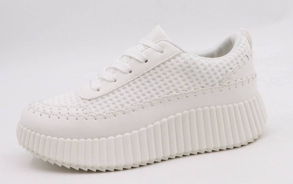 Bamboo REMI-05 Thick Bottom Color Contrast Low Top Sneakers