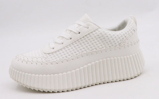 Bamboo REMI-05 Thick Bottom Color Contrast Low Top Sneakers