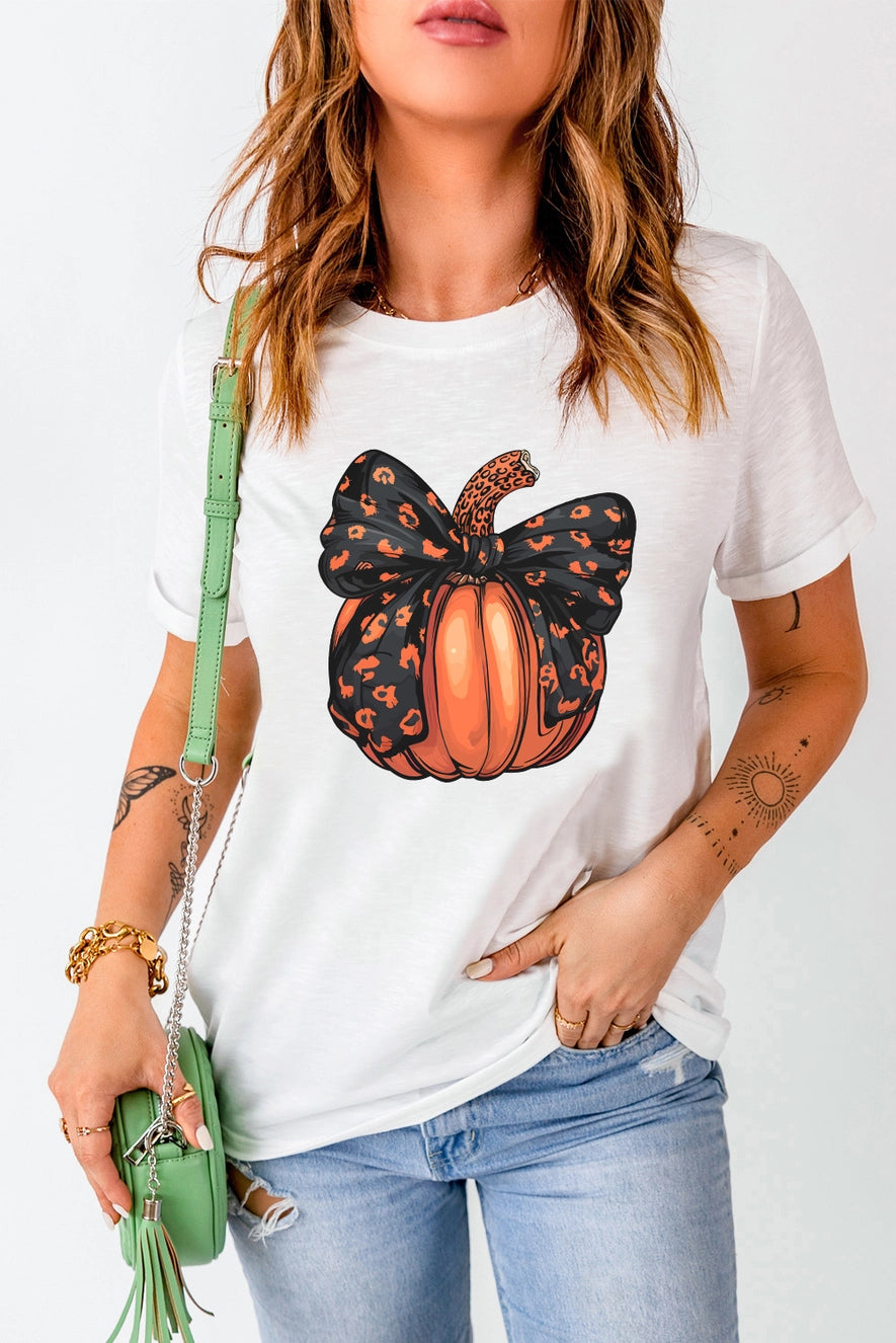 Halloween Bowknot Pumpkin Shirt