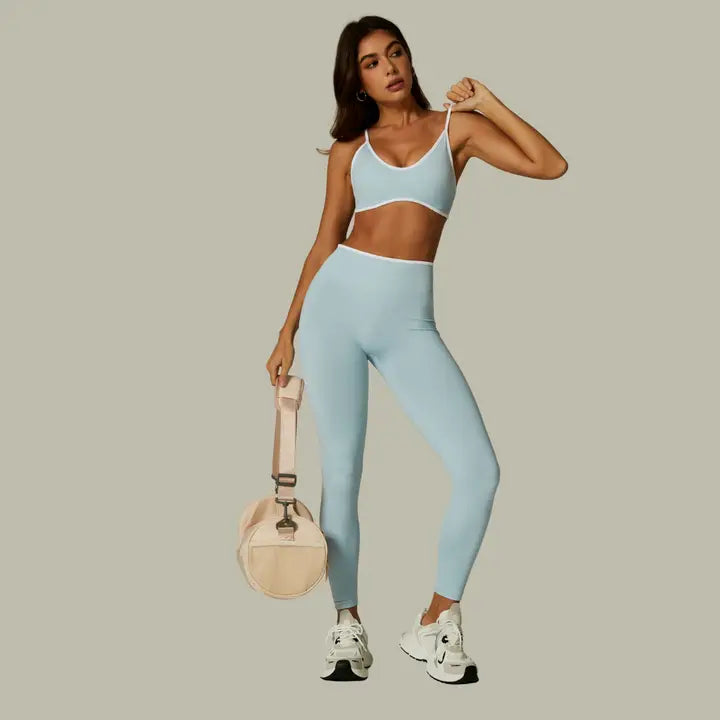 V-neck Bra & Leggings Set - The Season Boutique