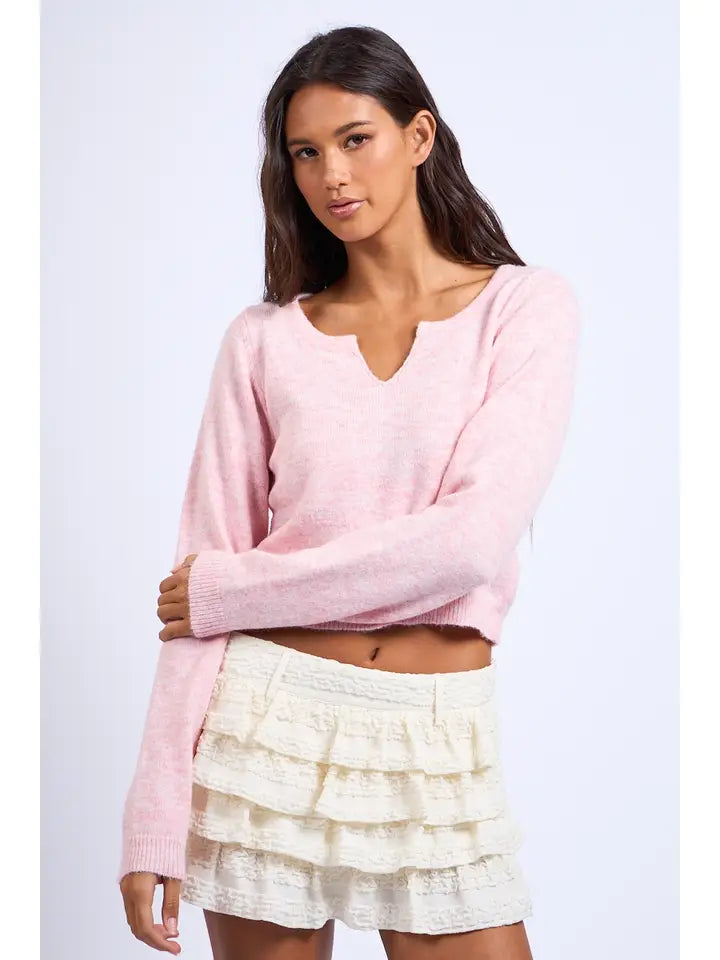 Knit Sweater Crop Top - The Season Boutique