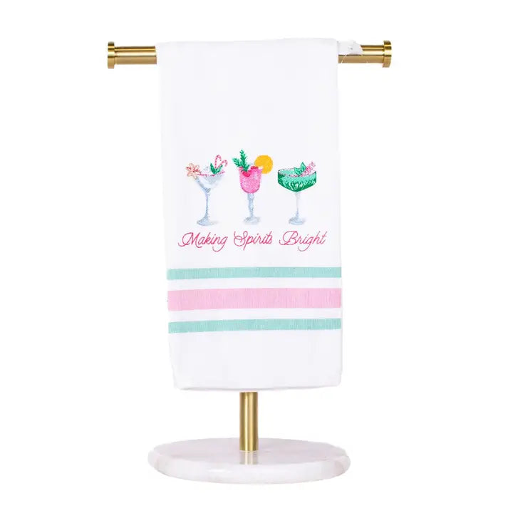 Making Spirits Bright Hand Towel White/Multi 20x28