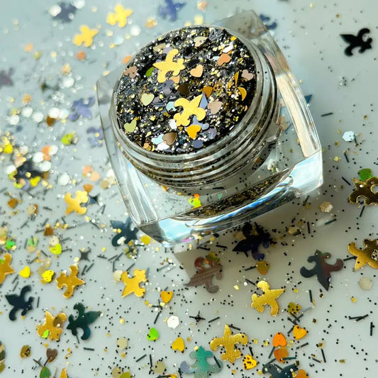 Saints Peace Love and Who Dat Face and Body Glitter