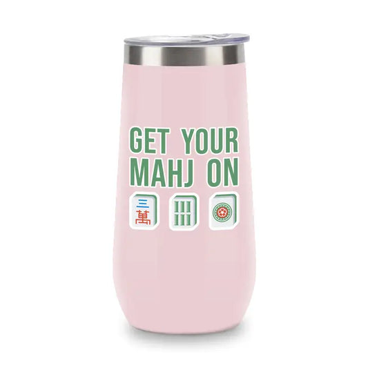 Champagne Tumbler - Get Your Mahj On - The Season Boutique