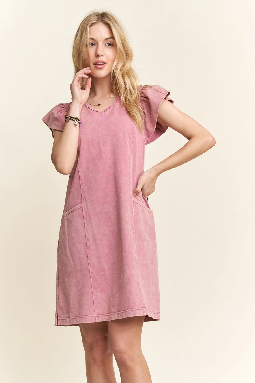 Mineral Washed Shift Dress