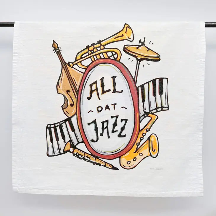 All Dat Jazz Towel New Orleans Music Festival Decorative