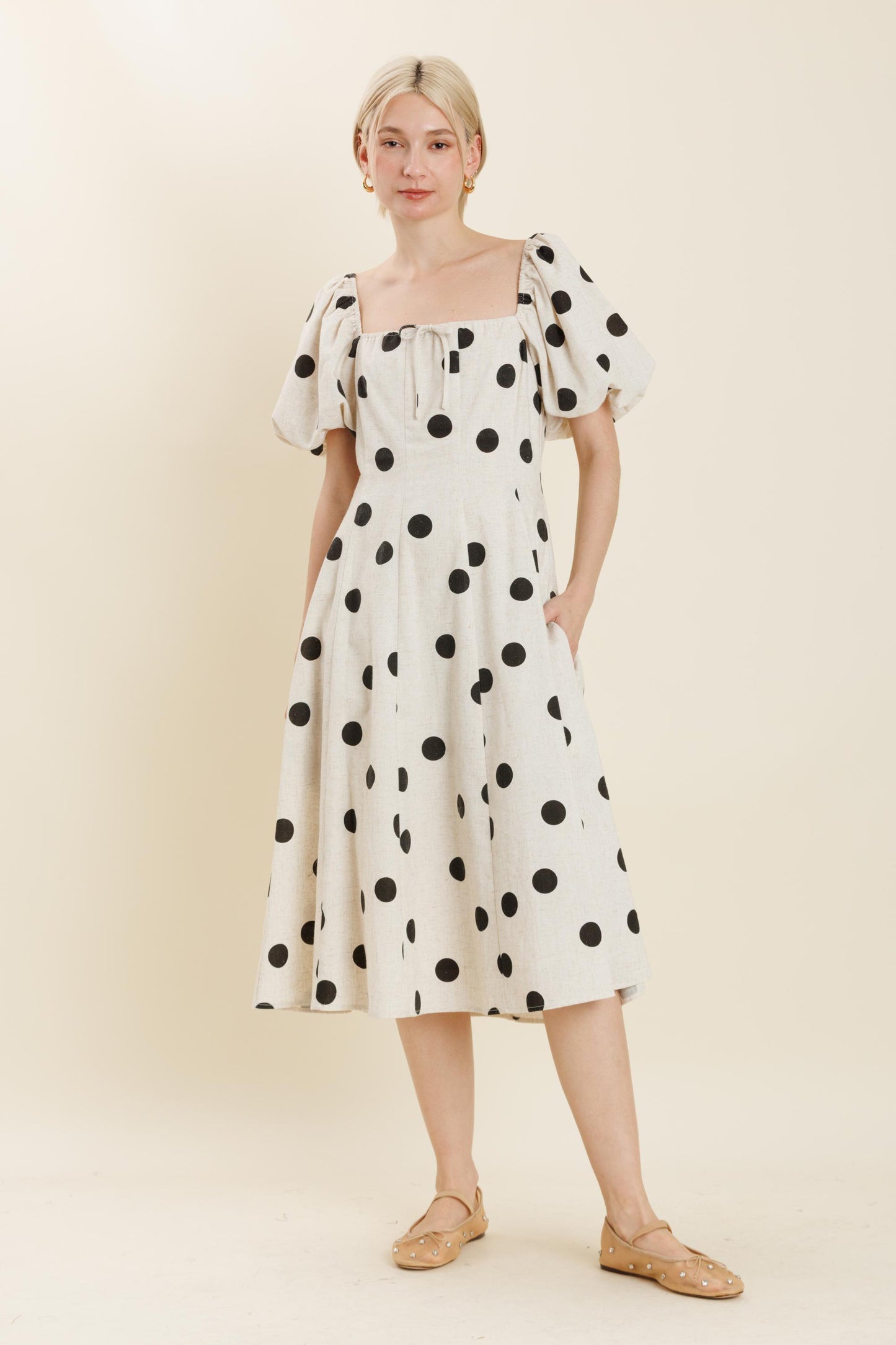 Polka Dot Midi Dress