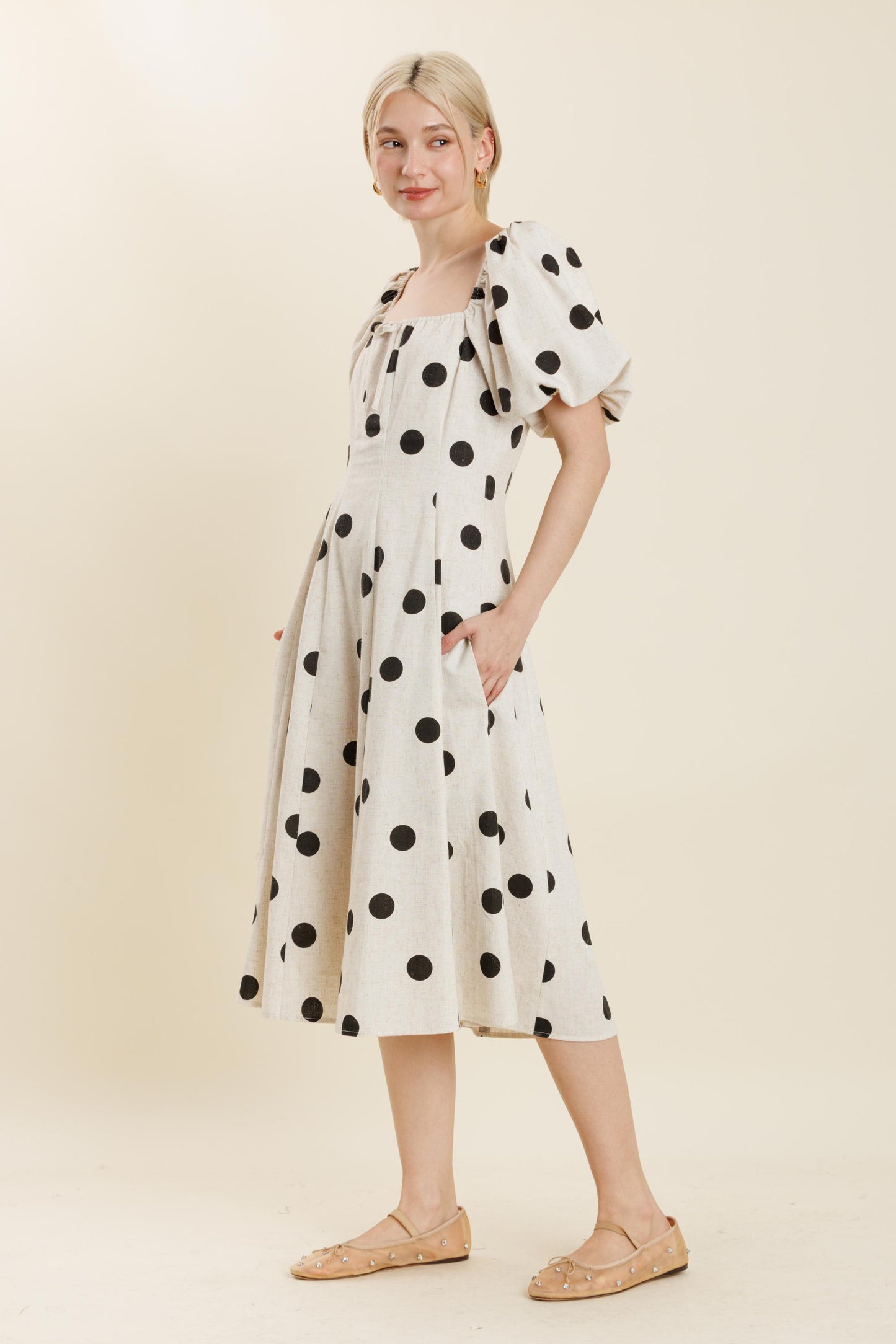 Polka Dot Midi Dress