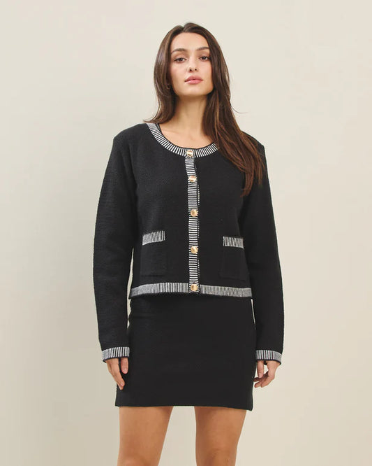 Contrast Stitch Cardigan