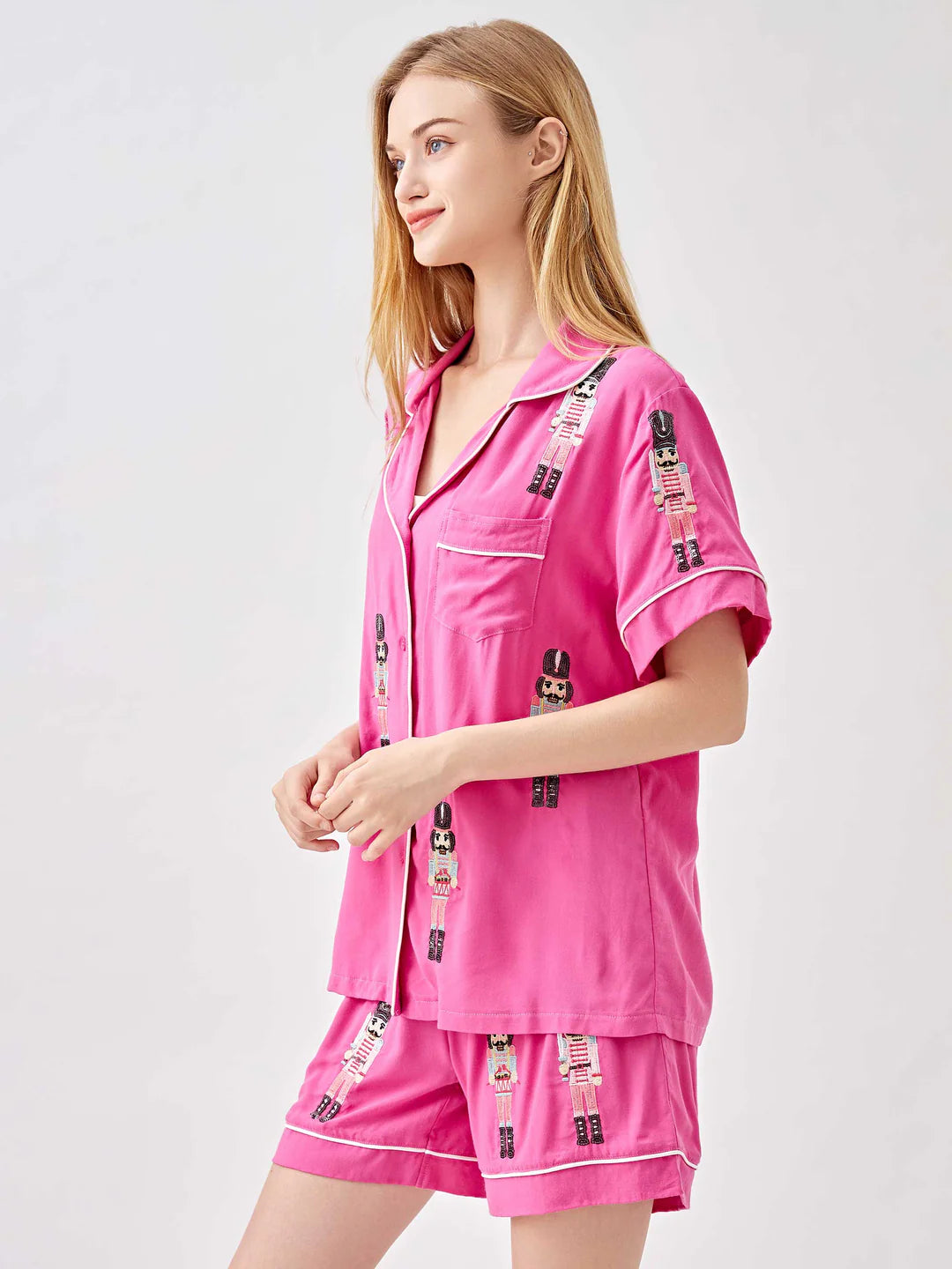 Nutcracker Embroidery PJ Set