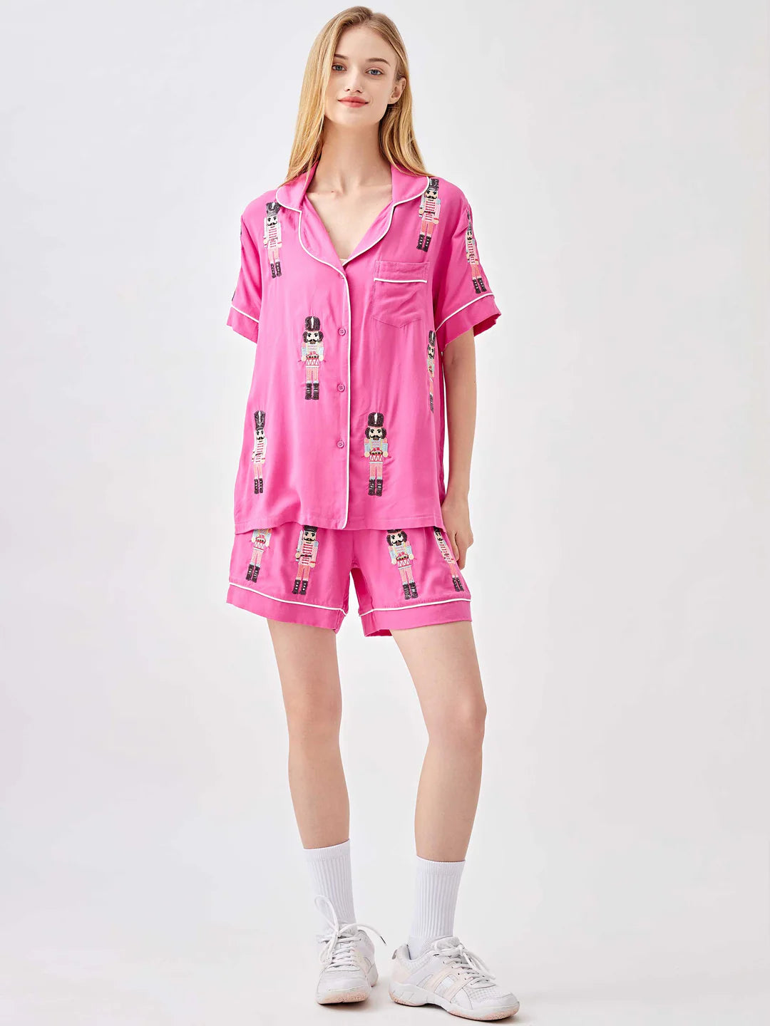 Nutcracker Embroidery PJ Set