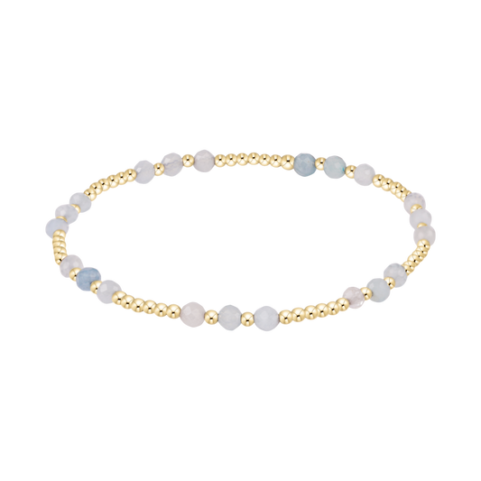 Joy Gem 3mm Bracelet - Aquamarine