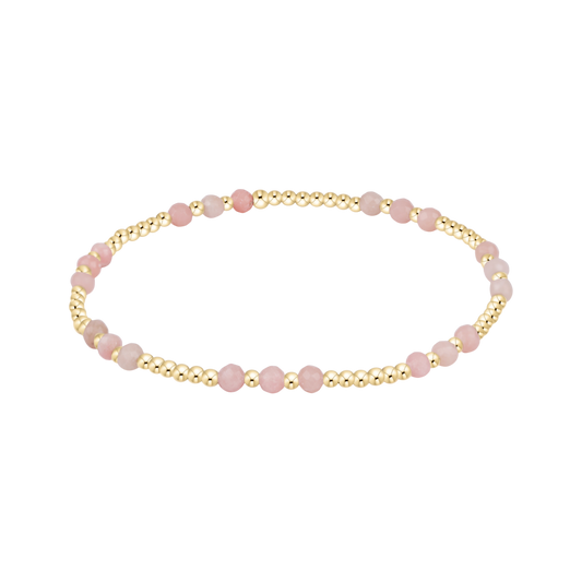 Joy Gem 3mm Bracelet - Pink Opal