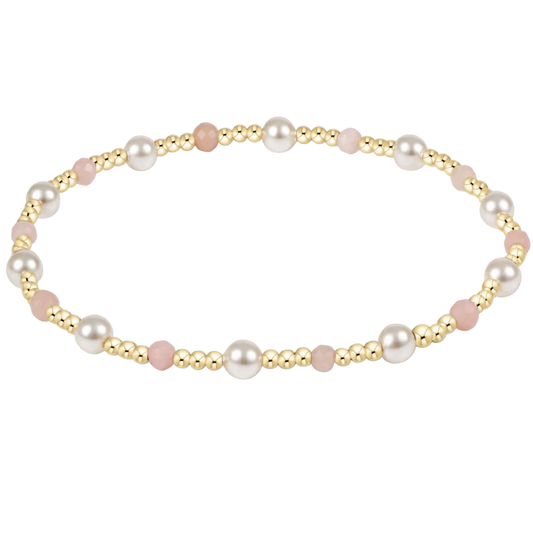Pearl Sincerity 4mm Gem Bracelet - Pink Opal