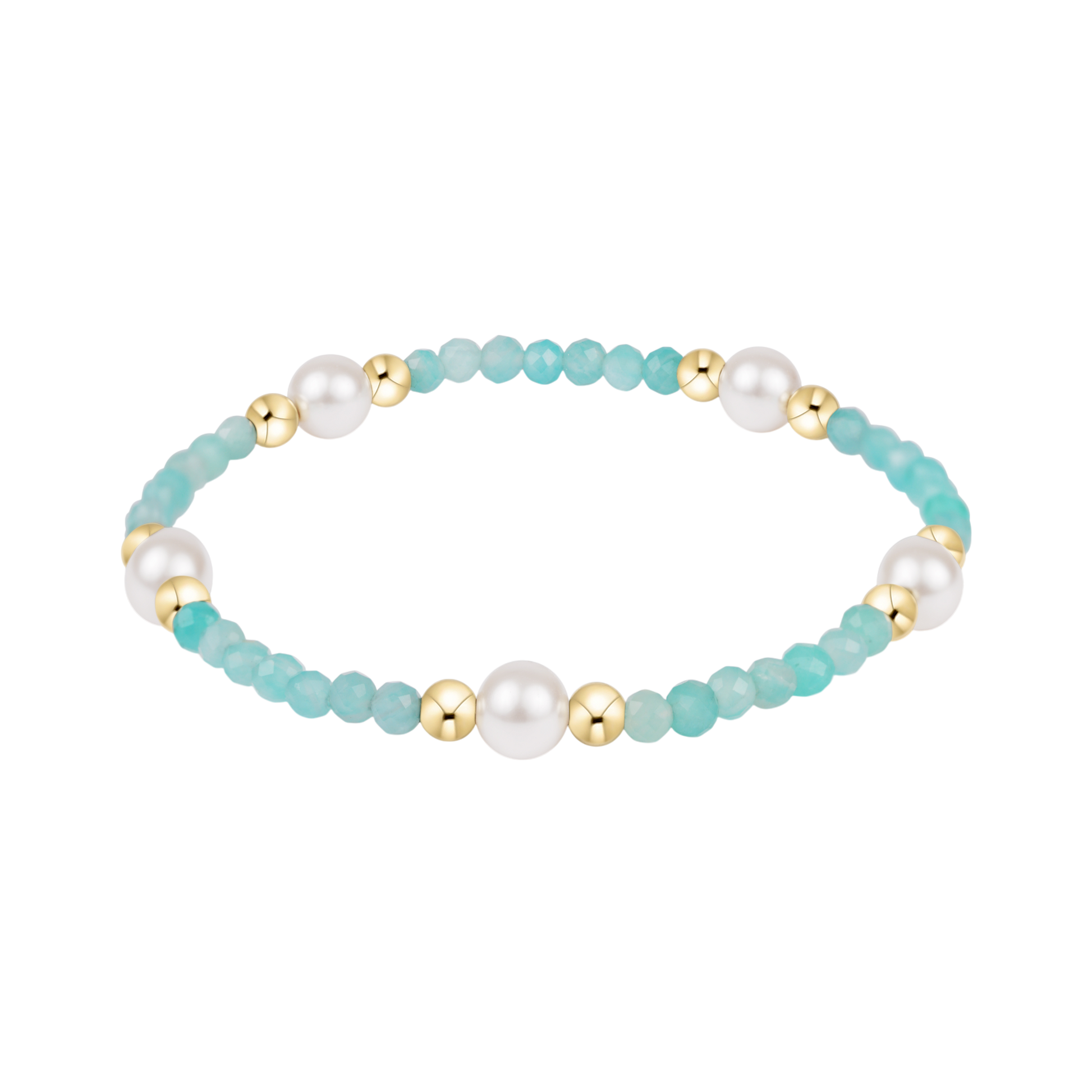 Purpose Pearl 6mm Gem Bracelet - Amazonite - The Season Boutique