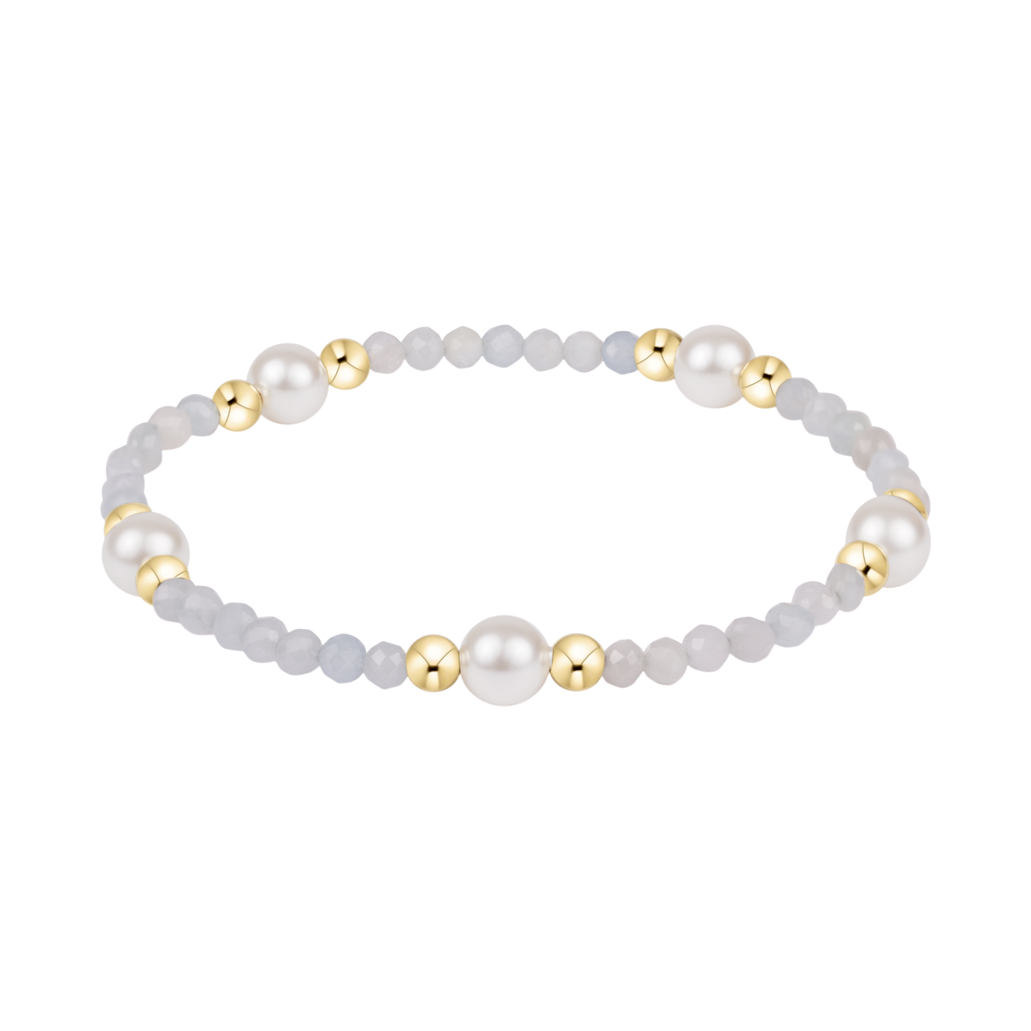Purpose Pearl 6mm Gem Bracelet - Aquamarine - The Season Boutique