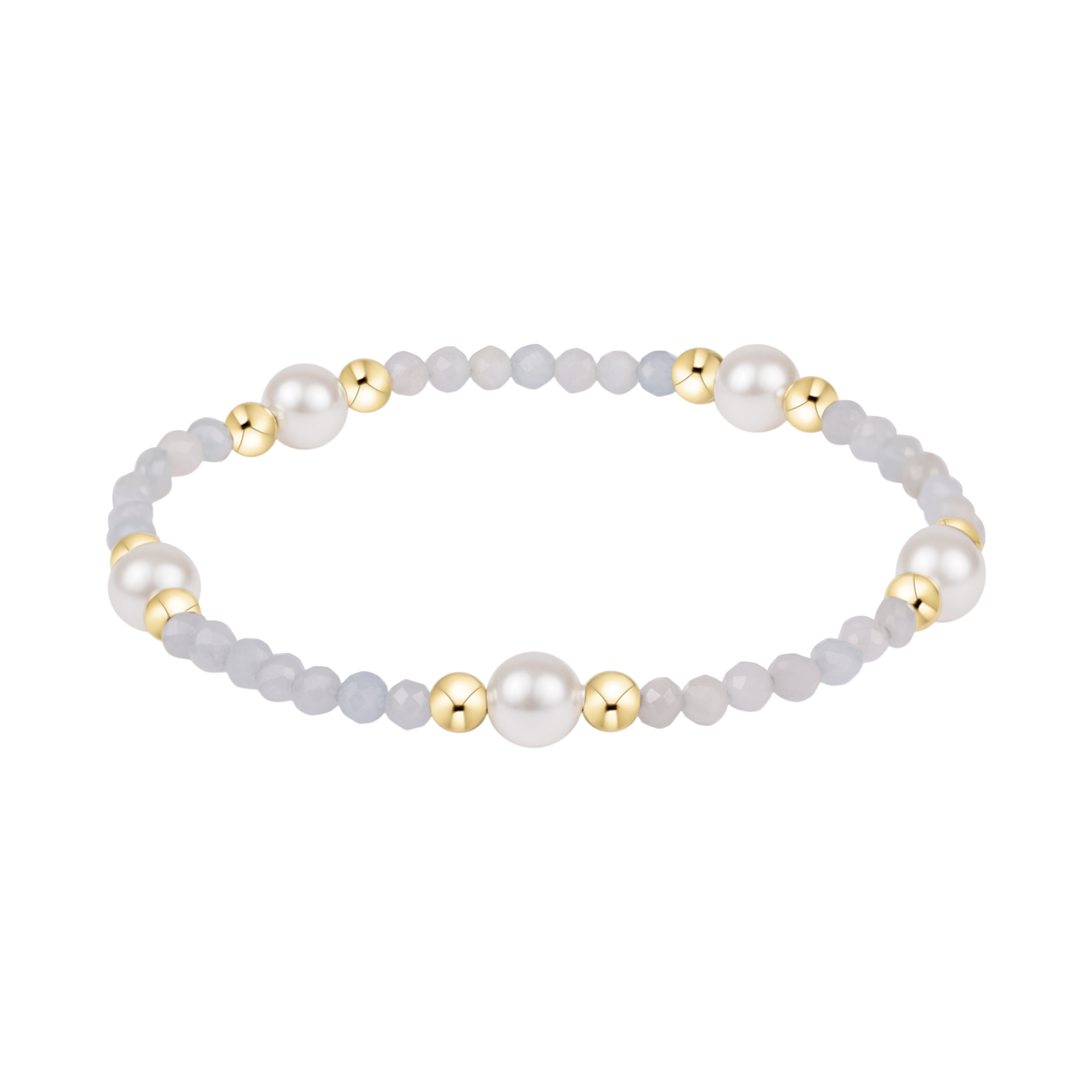 Purpose Pearl 6mm Gem Bracelet - Aquamarine - The Season Boutique