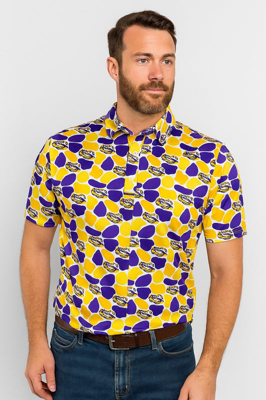 LSU Camo Polo