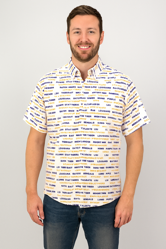 LSU Words Polo