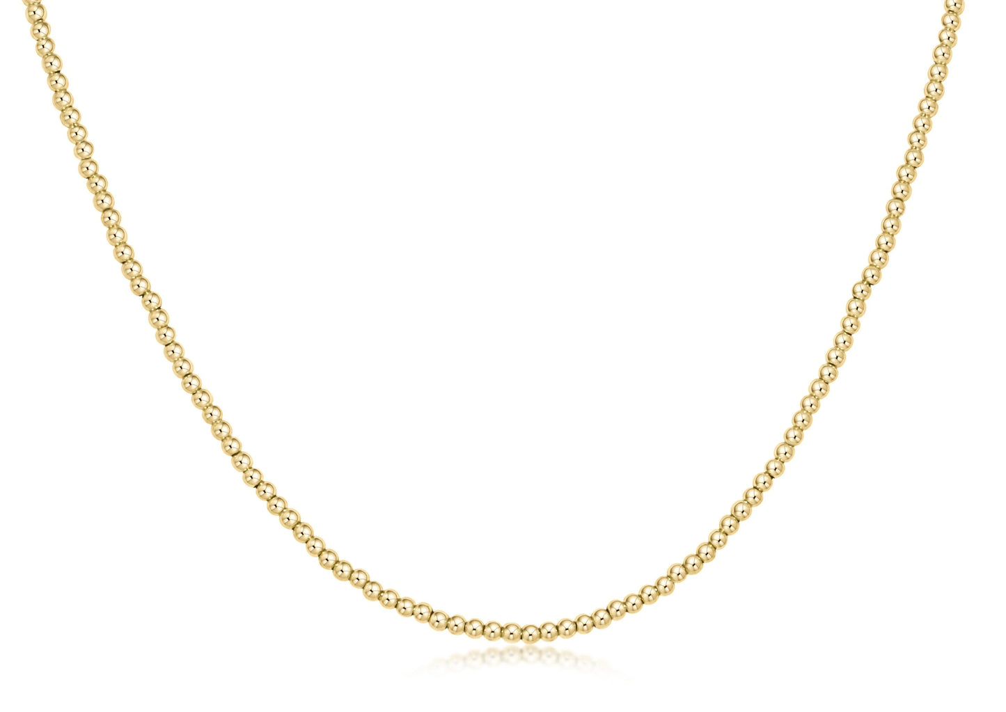 15"Choker Classic Gold 2mm Bead