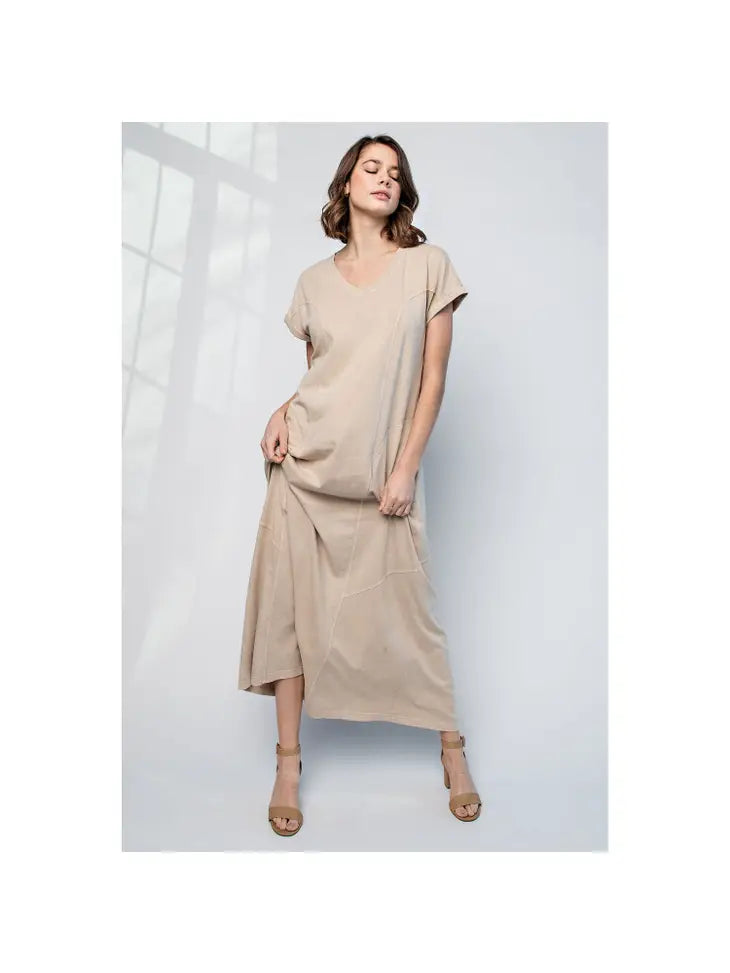 Washed Cotton Maxi Dress