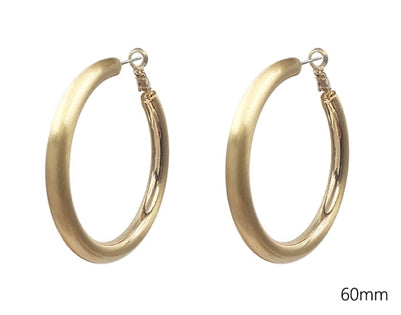 Satin Gold Hoops