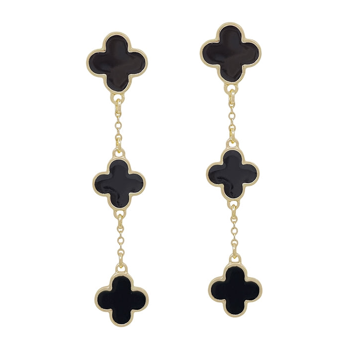 Black Clover Drop Earrings