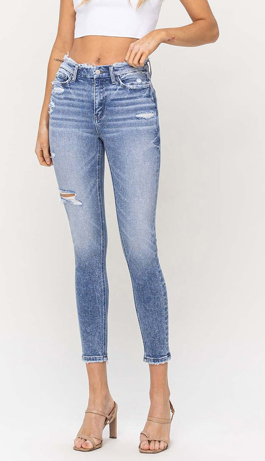 HIGH RISE CROP SKINNY JEANS