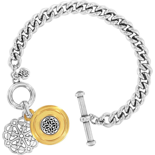 Ferrara Two Tone Toggle Bracelet