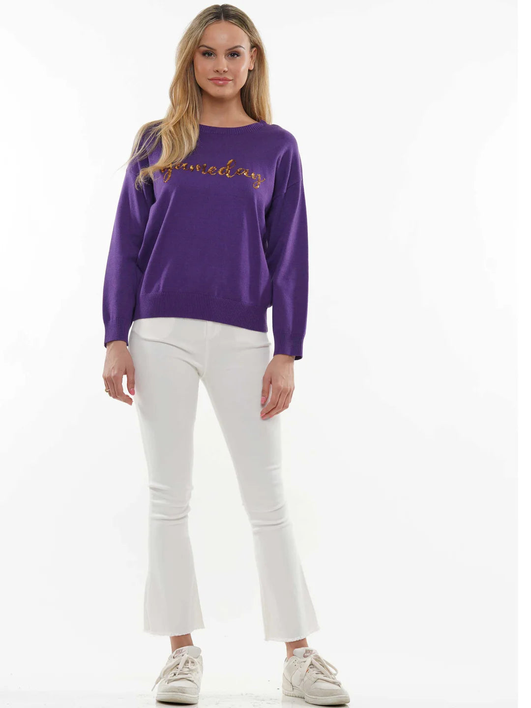 Gameday scrip sequin sweater - The Season Boutique
