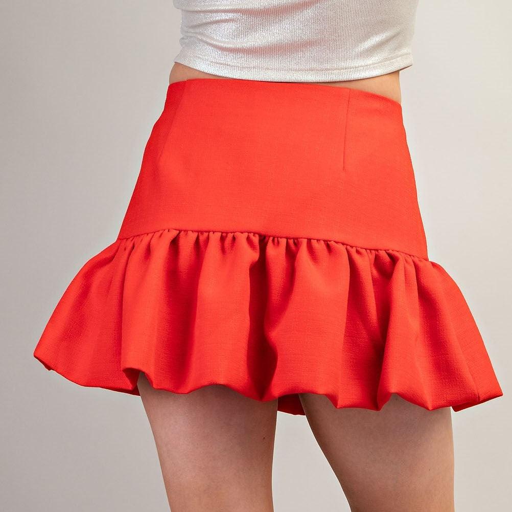 High Waist Balloon Skort