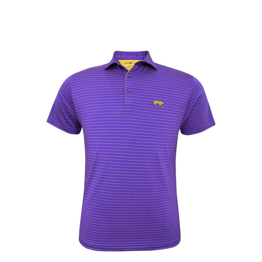LSU Walking Tiger 3/8 Stripe Polo - The Season Boutique