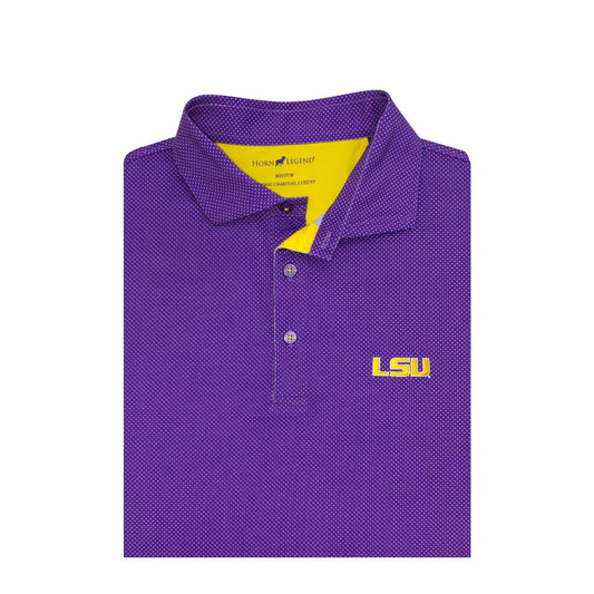 LSU Tigers Purple Dot Polo