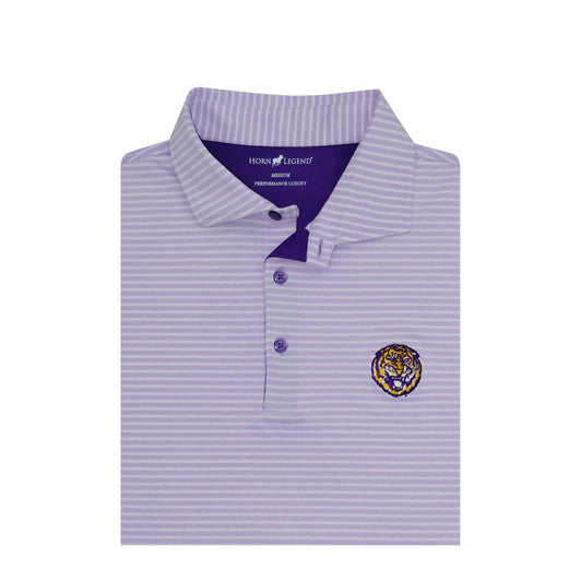 LSU Tiger Vintage 1972 Lavender Stripe Polo
