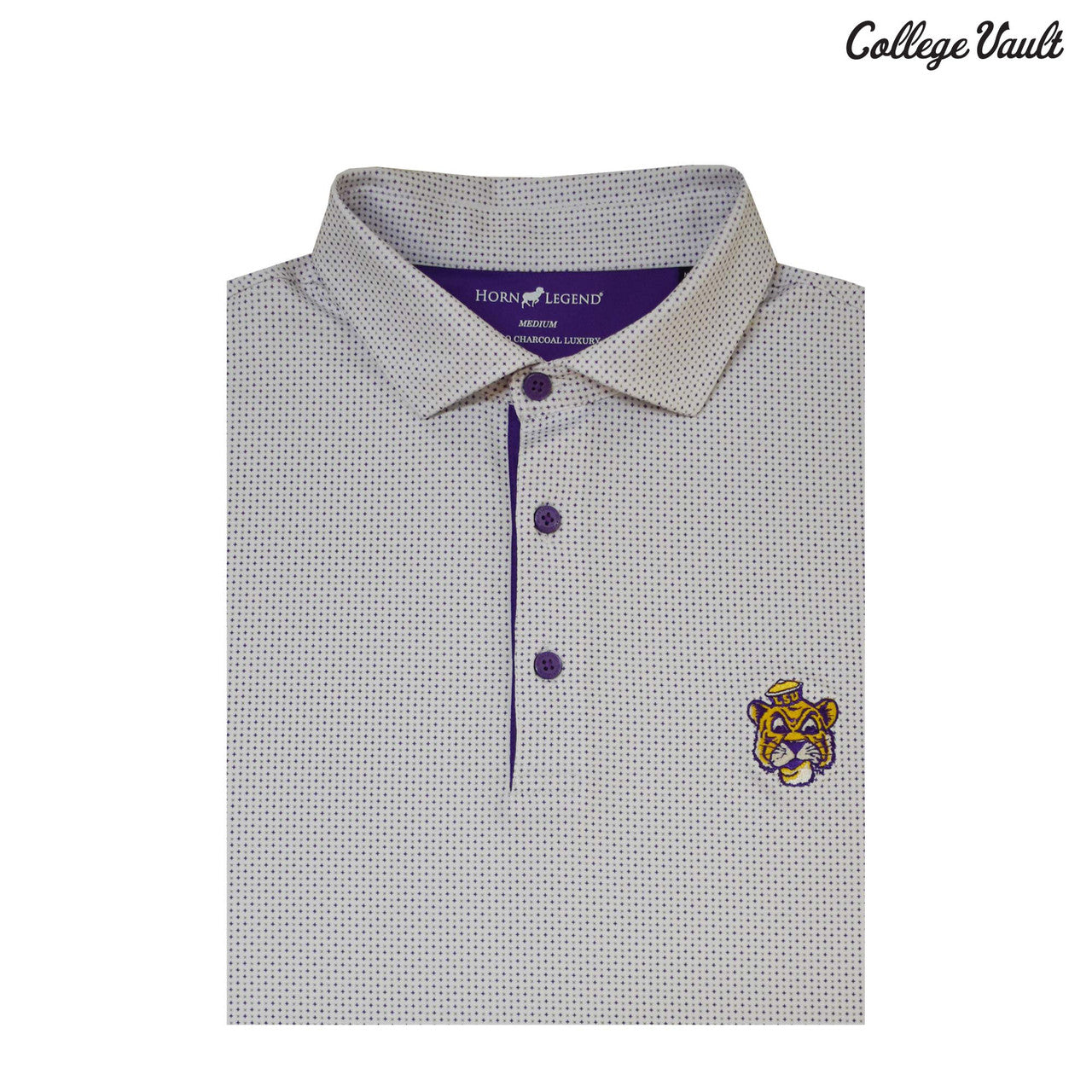 LSU Checkers Polo