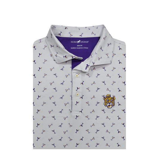 LSU Tigers 1955 White Manhattan Polo
