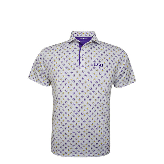 LSU Tigers White Tumbler Polo