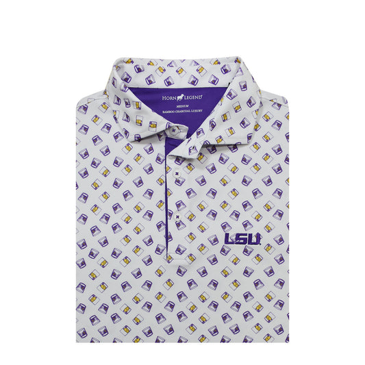 LSU Tigers White Tumbler Polo
