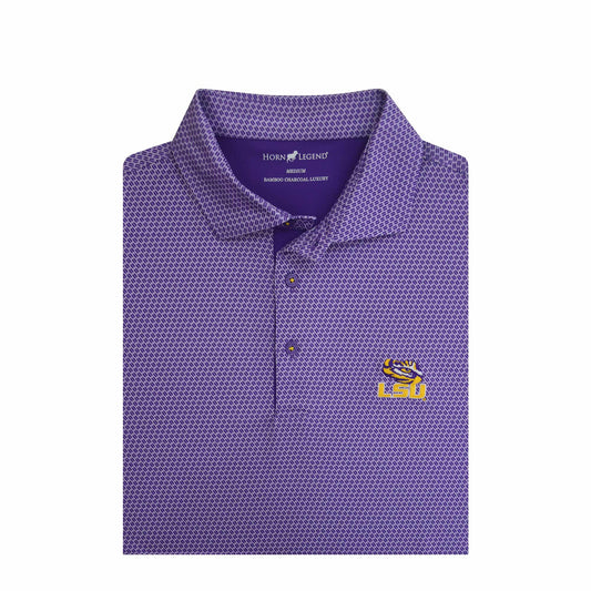 LSU Tiger Eye Purple Interlink Polo