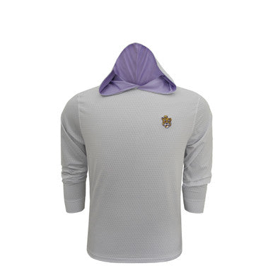 LSU Tigers 1955 White State Outline Print Hoodie
