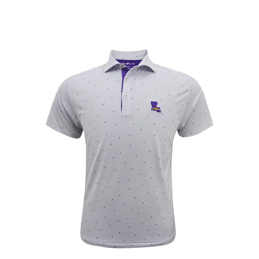 LSU Tigers State Mark Lavender and White Lydian Lion Polo