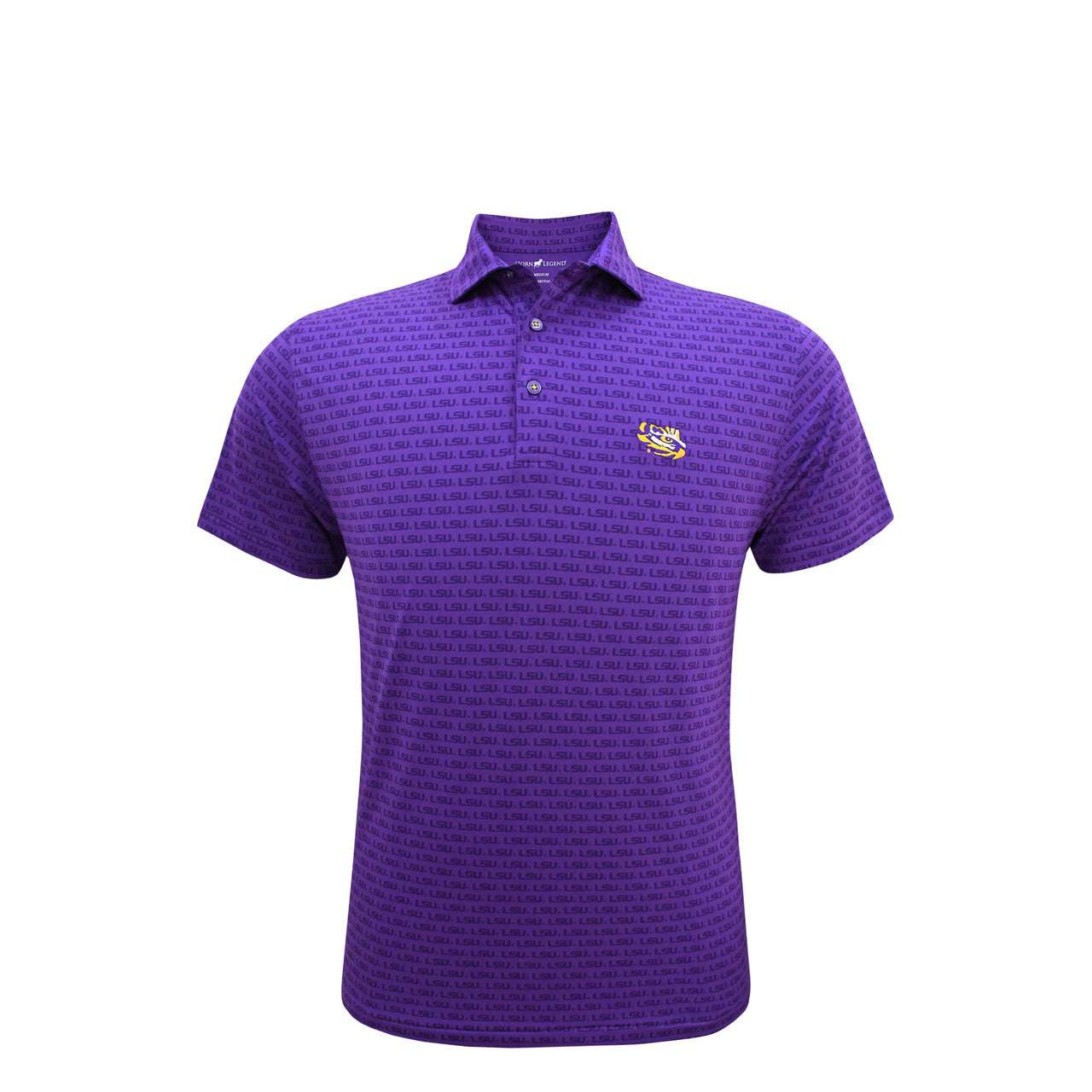 LSU Tigers Eye Logo Print Polo - Purple
