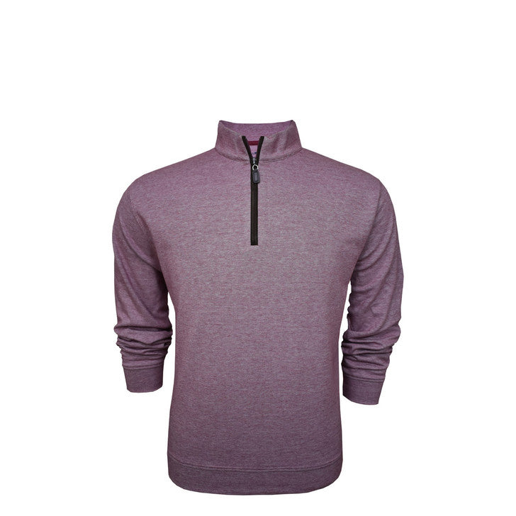 Suede Zip Cotton Pullover - The Season Boutique
