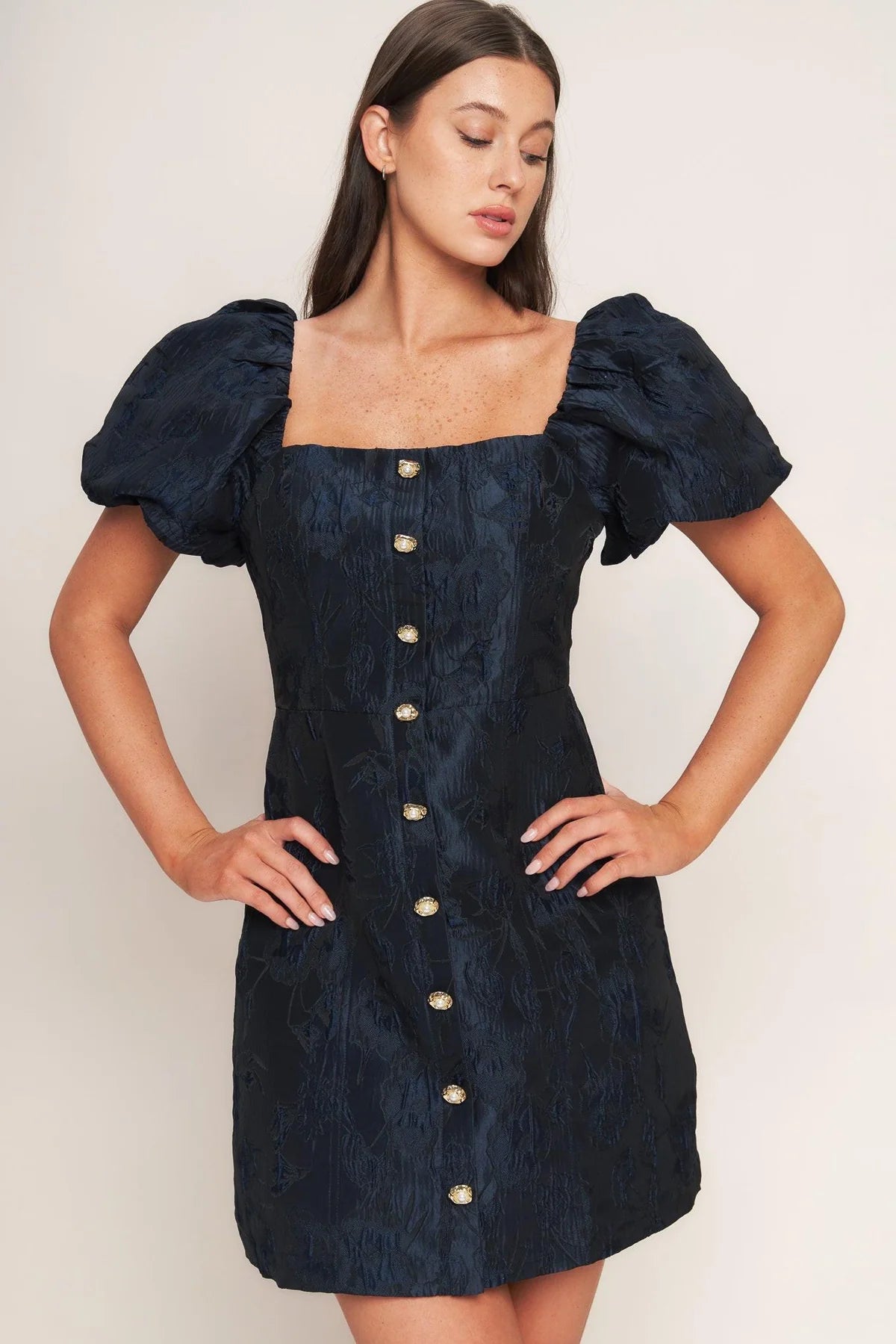GOLDEN MOON WOVEN MINI DRESS - The Season Boutique