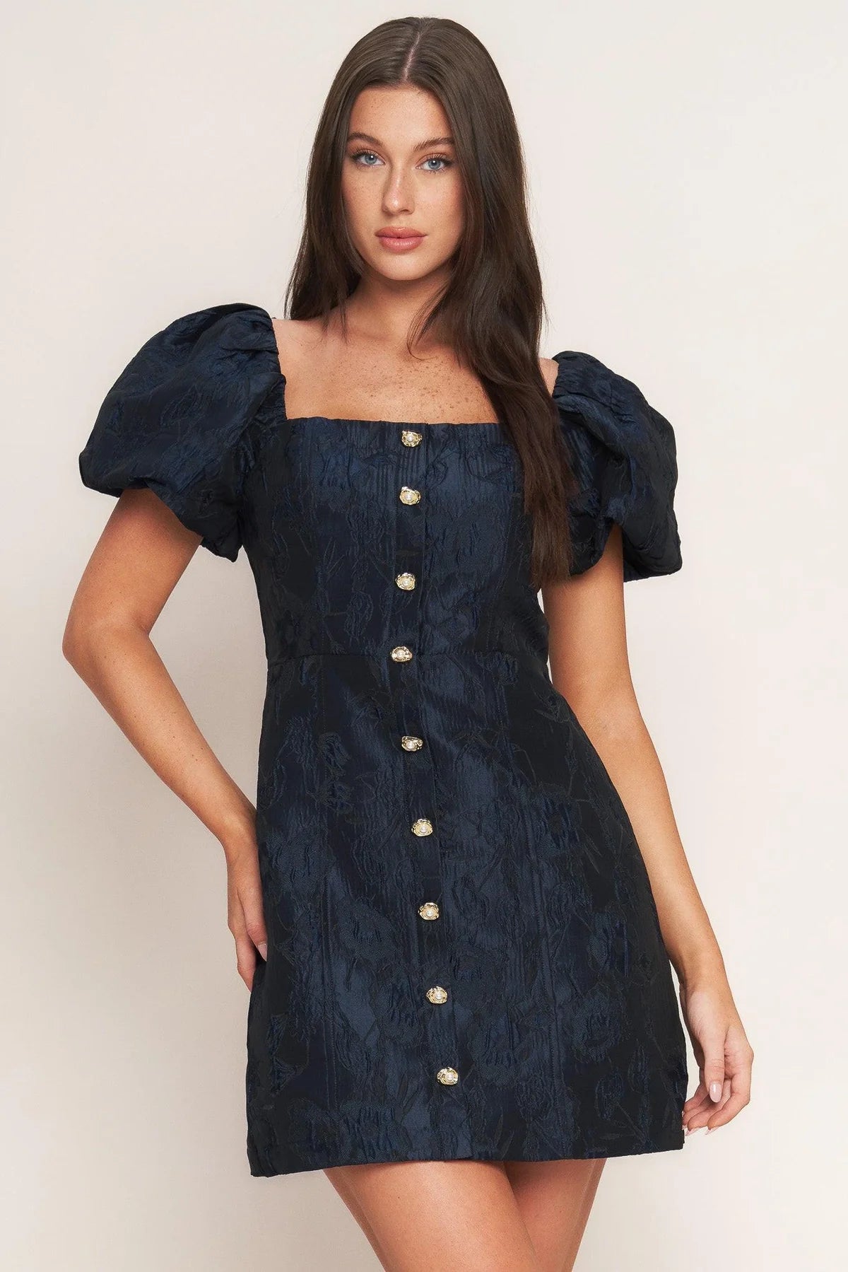 GOLDEN MOON WOVEN MINI DRESS - The Season Boutique