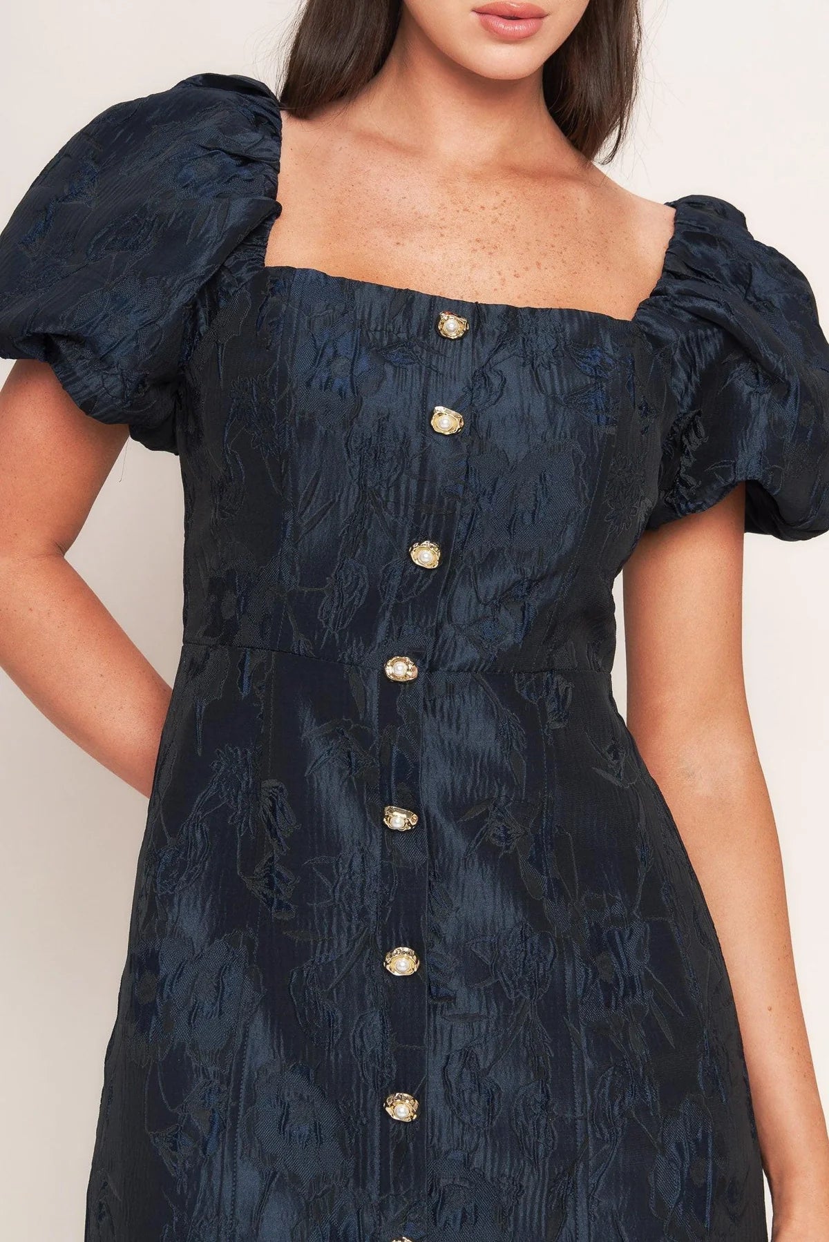 GOLDEN MOON WOVEN MINI DRESS - The Season Boutique
