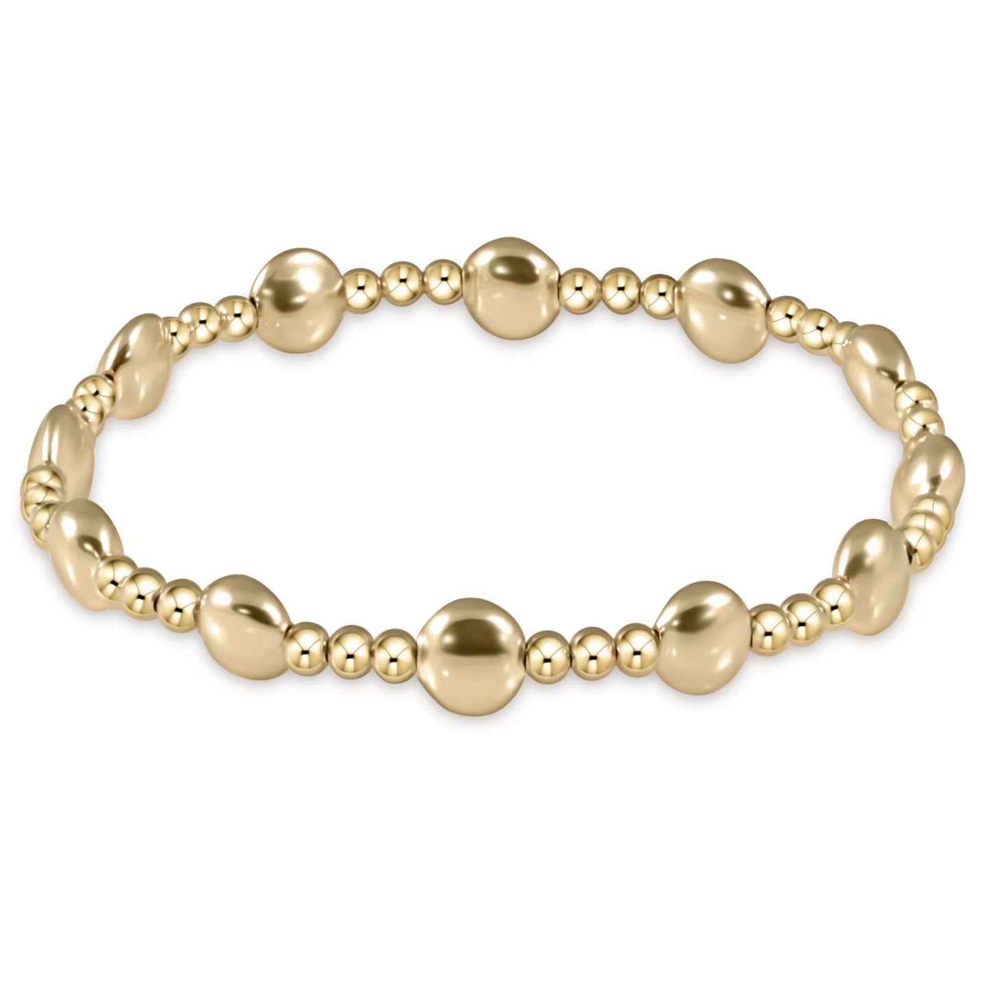 Honesty Gold Sincerity Pattern 6mm bead bracelet