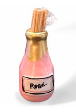 Wine N Cheese Toothpick Holder | Rose Wine Bottle